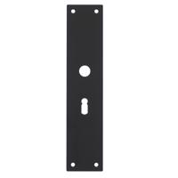 Intersteel renovatieschild rechthoekig 250x55x2mm sleutelgat 56mm - RVS/mat zwart - thumbnail