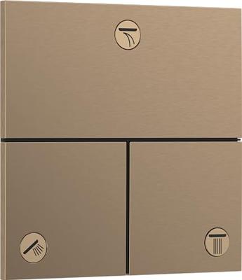 Hansgrohe ShowerSelect Comfort E stopkraan inbouw voor 3 functies, Brushed Bronze