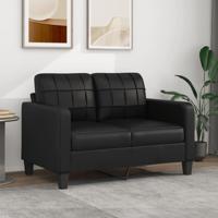 Tweezitsbank 120 cm kunstleer zwart - thumbnail