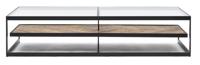 Rivièra Maison Salontafel 'Graydon' Essenhout en Glas, 180 x 80cm - thumbnail
