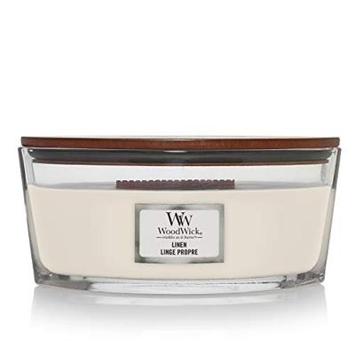 WoodWick linen ellipse candle