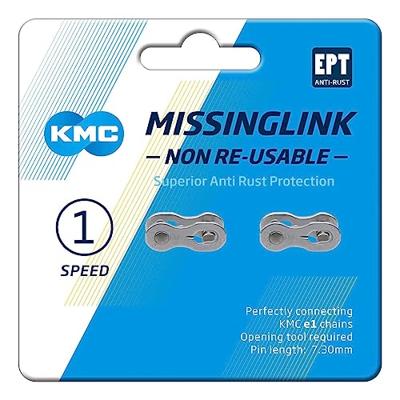 KMC missinglink e1/e8 ept, 3/32, 2 stuks, zilverkleurig