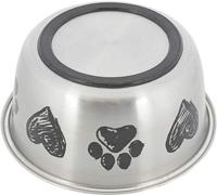 TRIXIE VOERBAK HOND PRINT SCHETS HART POOTJE GEPOEDERCOAT 500 ML 13 CM - thumbnail