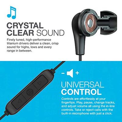 JLab JBuds Pro Bluetooth Wireless Earbuds, in-ear hoofdtelefoon met 10 mm titanium drivers en geluidsisolatie, incl. Gel-oordopjes en Cush-Fin-oordopjes voor optimale pasvorm (Blauwgroen)