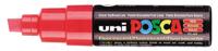 Uni-Posca Posca marker, afm pc-8k, lijndikte 8 mm, breed, fluo red, 1 stuk - thumbnail