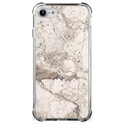 iPhone SE 2022/2020 | iPhone 8/7 Anti-Shock Hoesje Marmer Beige iPhone SE 2022/2020 | iPhone 8/7 Anti-Shock Hoesje Marmer Beige