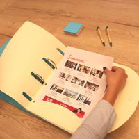 Smartfolder geperforeerde opbergmappen A4 blauw 6 stuks - thumbnail