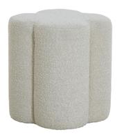 Light & Living Poef 'Nalani' Bouclé, kleur Crème - thumbnail