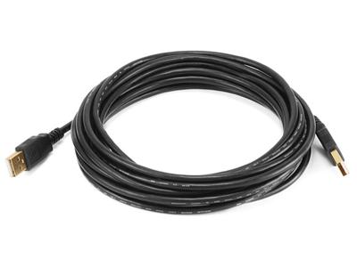 Monoprice 105445 15 ft USB 2.0 A stekker op A-stekker 28/24AWG kabel, verguld,