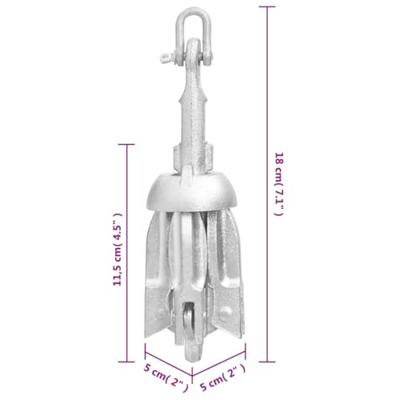 VidaXL Anker met touw inklapbaar 0,7 kg thermisch verzinkt gietijzer