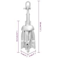 VidaXL Anker met touw inklapbaar 0,7 kg thermisch verzinkt gietijzer - thumbnail