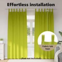 VidaXL Zwart-out gordijnen met ringen 2 pcs groen 225 x 140 cm - thumbnail