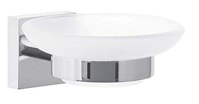 tesa ekkro 40240-00000-00 Zeepschaaltje Chroom (glanzend), Wit (gesatineerd)