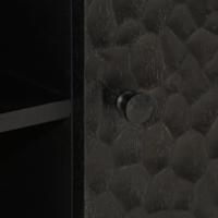 Tv-meubel 80x31x46 cm massief mangohout zwart - thumbnail