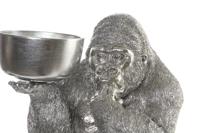 Decoratieve figuren DKD Home Decor 32 x 26,5 x 36 cm Zilverkleurig Koloniaal Gorilla - thumbnail