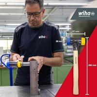 Wiha Kunststof hamer Safety | middelzacht/hard | met hickorysteel | rond-slagkop | 30 mm - 26653 - 26653 - thumbnail