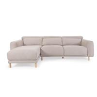 Kave Home Loungebank 'Singa' Links, Chenille, kleur Beige - thumbnail