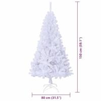 Kunstkerstboom met 150 LED Wit 150 cm PVC en staal - thumbnail
