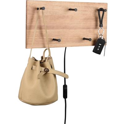 Kapstok met LED Verlichting - 8W Warm Wit - Bruin Aluminium