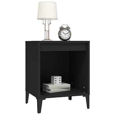 Nachtkastjes 2 st 40x35x50 cm zwart