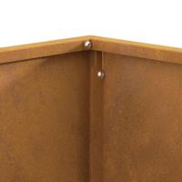 VidaXL Vuurkorf bruin 60 x 60 x 30 cm weerbestendig staal - thumbnail