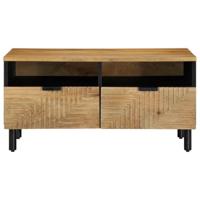 Salontafel 80x54x40 cm massief mangohout bruin - thumbnail