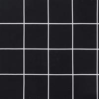 VidaXL Stoelkussens 2 st hoge rug ruitpatroon stof zwart - thumbnail