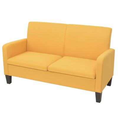 VidaXL Tweezitsbank 135x65x76 cm geel VidaXL Tweezitsbank 135x65x76 cm geel