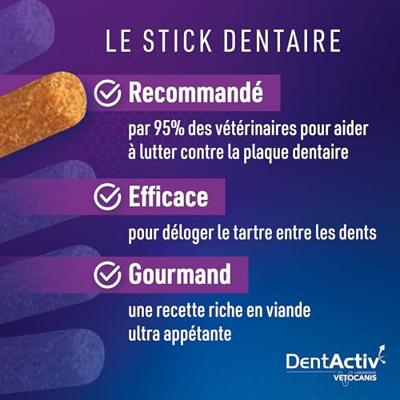 DentActiv - 10 Sticks - VETOCANIS - Mondhygiëne met kip voor katten