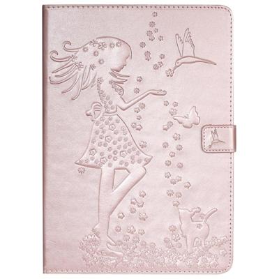 Voor iPad 10 2/Pro 10 5/Air 2019 gedrukt afdrukken vrouw en kat patroon horizontale Flip lederen draagtas met houder & kaartsleuven & portemonnee (Ros