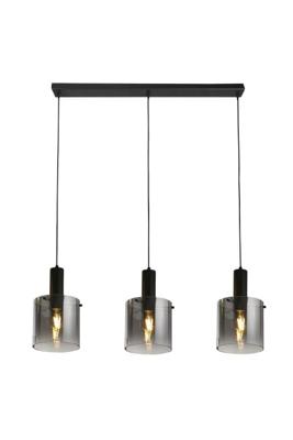 Searchlight Zwarte hanglampSweden 3-lichts recht - 88912-3BK