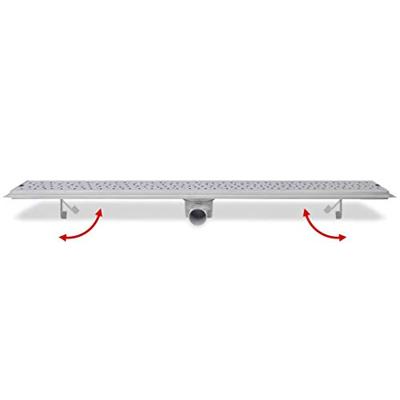 VidaXL Doucheafvoer rechthoekig bubbel 1030x140 mm roestvrij staal