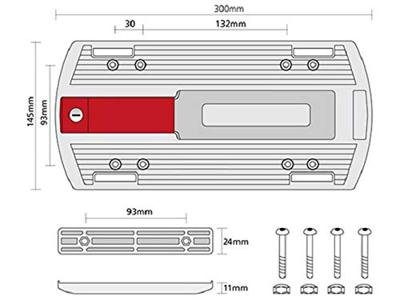 RIXEN & KAUL klickfix gta adapter voor bagagedrager klickfix adapter r&k f. carrier 145 x 310 x 19mm