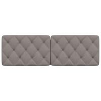 Hoofdbordkussen 160 cm stof taupe - thumbnail