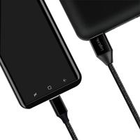USB 2.0 aansluitkabel, USB (type A) naar USB (type C) zwart, 0,3 m - thumbnail