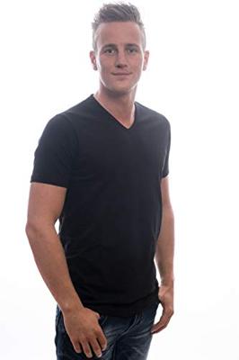 Slater Basic Fit T- Shirt V- Neck Black Two Pack (art 7620)