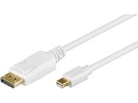 Goobay DisplayPort Aansluitkabel [1x Mini-DisplayPort stekker - 1x DisplayPort stekker] 2.00 m Wit - thumbnail