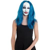 Masker Horror Vrouw met blauw haar - thumbnail