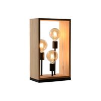 Bureaulamp Home ESPRIT Bruin Zwart Natuurlijk Hout Ijzer Pijnboom 50 W 220 V 30 x 16 x 50 cm - thumbnail