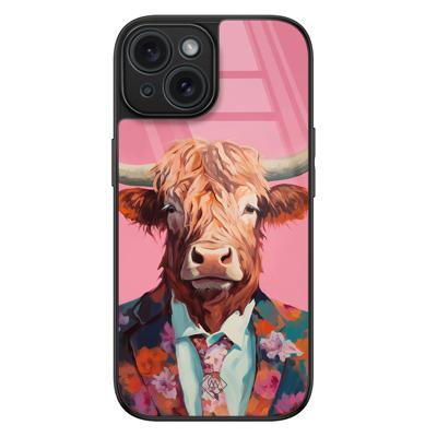 iPhone 15 glazen hardcase - Schotse Hooglander
