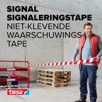 Waarschuwingslint tesa 100mx80mm rood wit | 4 stuks - thumbnail