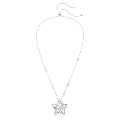 Swarovski 5639024 Ketting Stella Ster zilverkleurig-wit 75 cm
