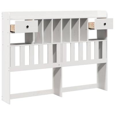 Hoofdbord met opbergruimte 150 cm massief grenenhout wit