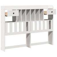 Hoofdbord met opbergruimte 150 cm massief grenenhout wit - thumbnail