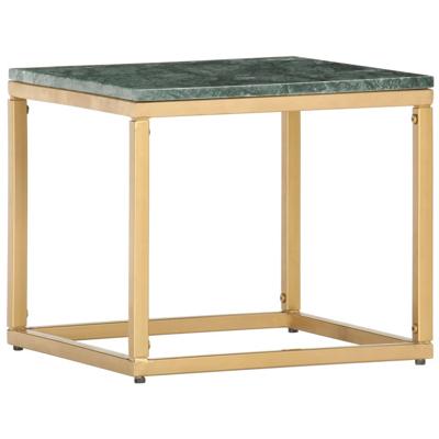 Salontafel 40x40x35 cm echt steen met marmeren textuur groen