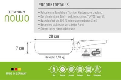 Sauté pan / hapjespan, 28 cm - Woll NoWo Titanium