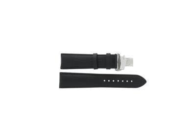 Horlogeband Tissot T099.407.16.058.00 / T600035976 Leder Zwart 21mm