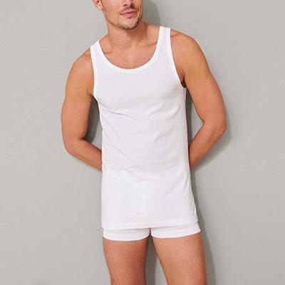 2-Packheren hemden 95/5 - Witte en zwarte Biologisch katoenen mannen onderhemden - S - Top - Singlet