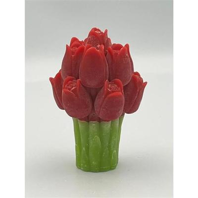 Vos Decorations Geur tulpenbosje rood 10x6cm