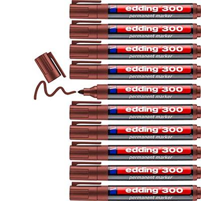 Permanente markeerstift Edding 300 Bruin (10 Stuks)